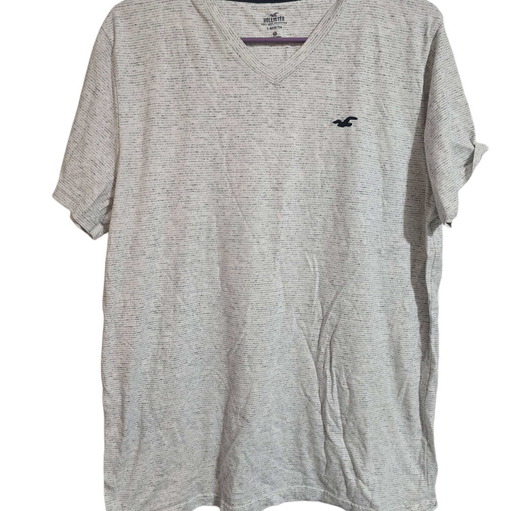 Hollister Light Gray V-Neck Tee